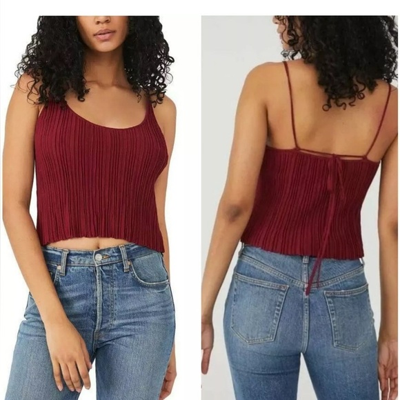Free People Women's Get To Know You Ribbed Cami Tank Top - Picture 2 of 13